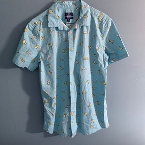 Men’s button up banana shirt